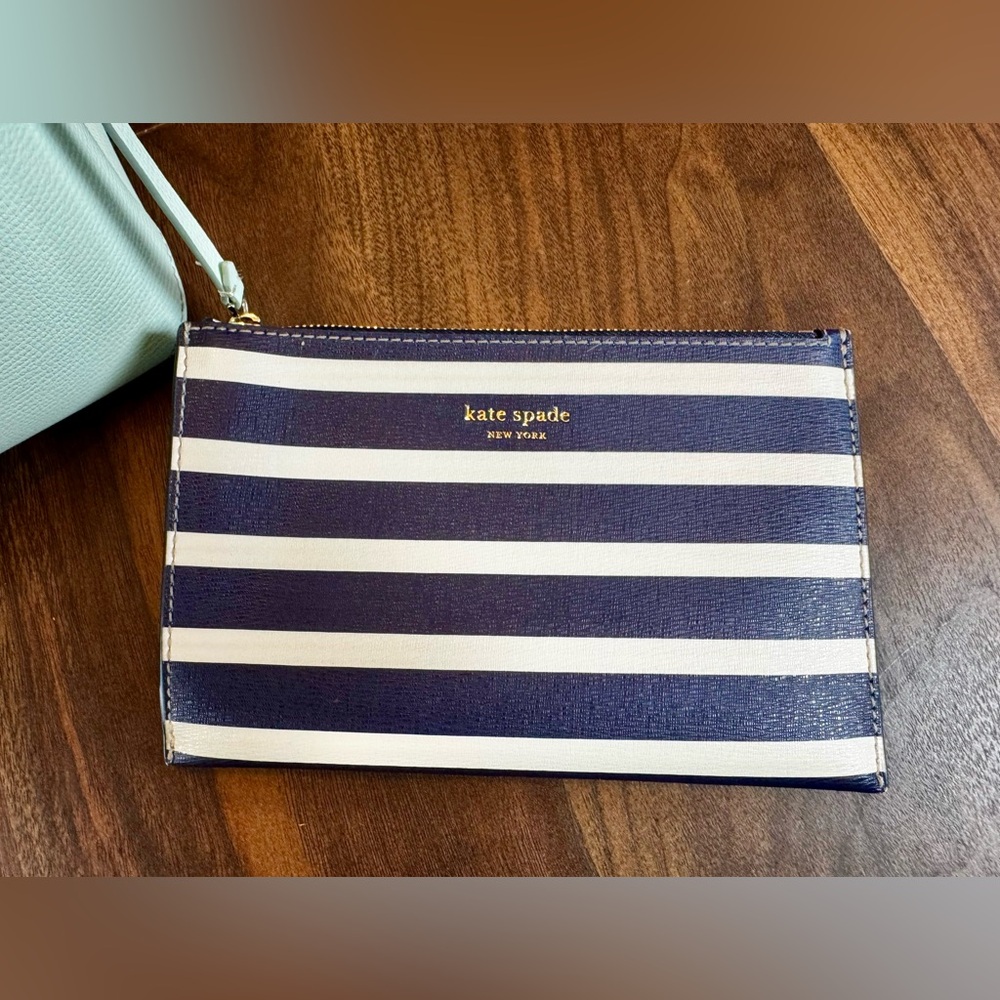 Kate Spade New York All Day Large Tote Bag with Wristlet Pouch in Crystal Blue - Picture 13 of 16